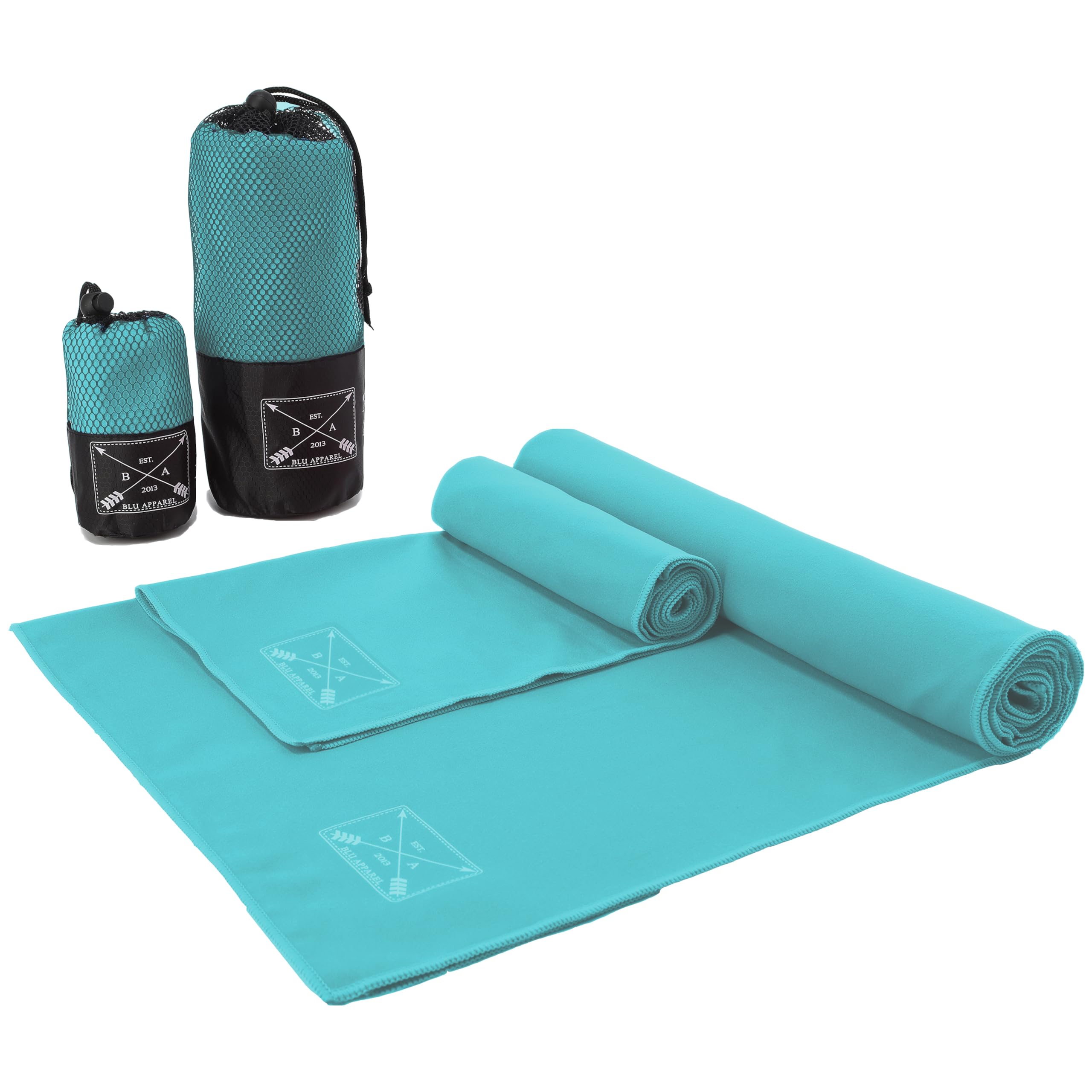 Blu Apparel Mircrofibre Towel (Aqua, Beach Towel)