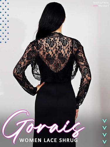 black shrugs and boleros for evening dresses Women's Sheer Bolero Jackets, Cardigans & Shrugs