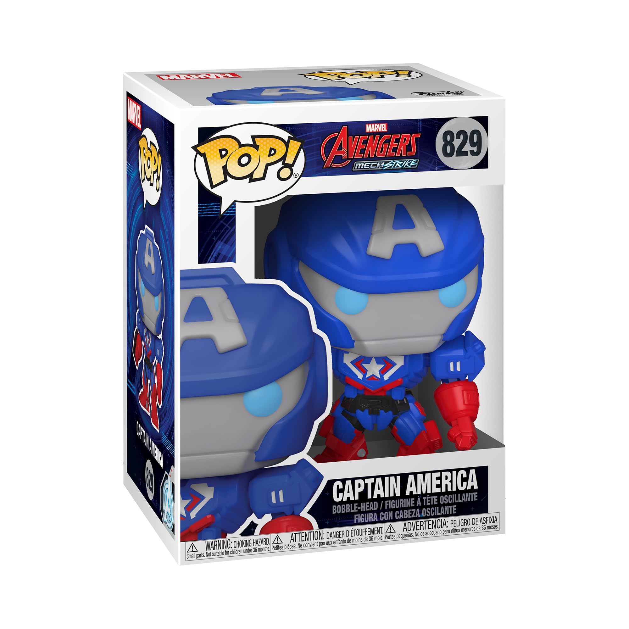 Funko POP! Marvel Mech-Cap. Captain America Comics Vinyl - Marvel Comics - Collectable Vinyl Figure - Gift Idea - Official Merchandise - Toys for Kids & Adults - Comic Books Fans