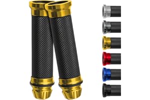 DREAMIZER 7/8" 22mm Motorcycle Handle Grip Universal Dirt Pit Bike Motocross Rubber Gel Hand Grips Brake Hands - Gold