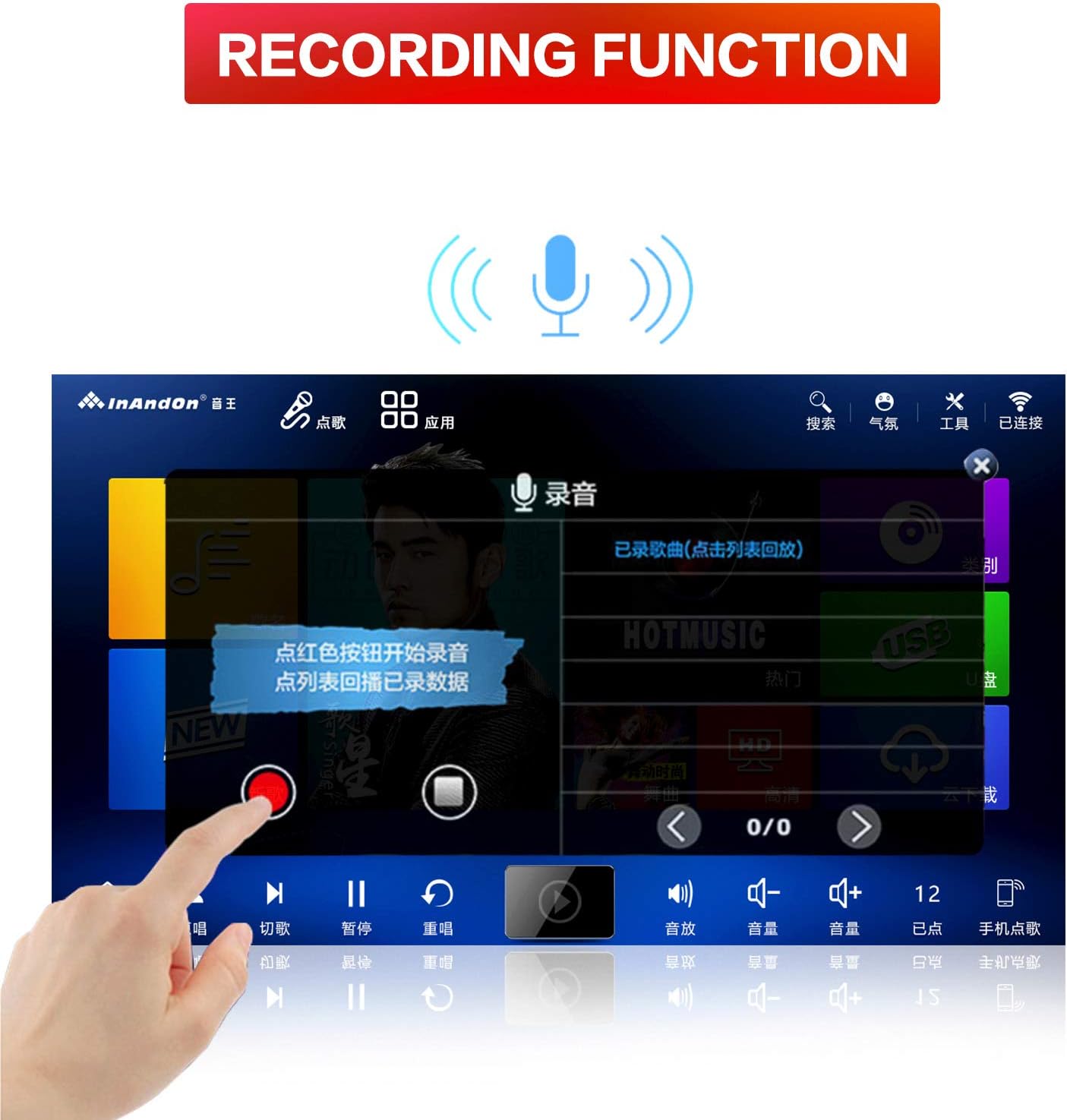 Karaoke Equipment Karaoke Player Karaoke Machine Inandon X5 New Gen One Piece Type Professional Entertainment Multi Function Ktv Machine With 15 6 Inch 4k Touch Screen 2t Hdd Free Cloud Download Ai Function Black