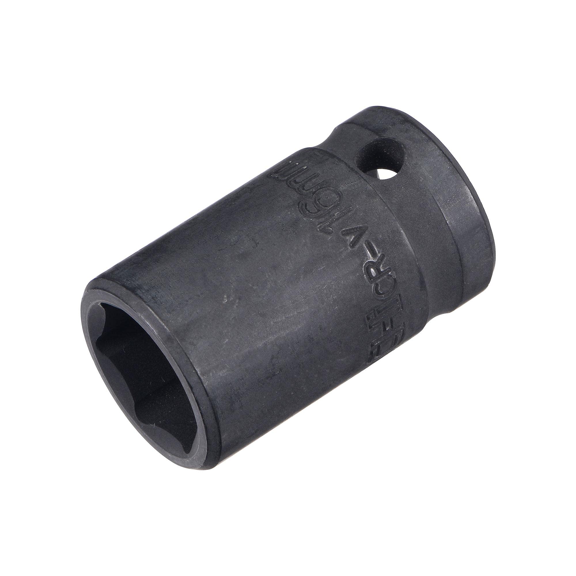 sourcing map 1/2" Drive by 16mm 6-Point Impact Socket, CR-V Steel 1.57" Length, Shallow Metric Sizes