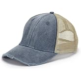 Adams Distressed Ollie Cap OS NAVY/ TAN