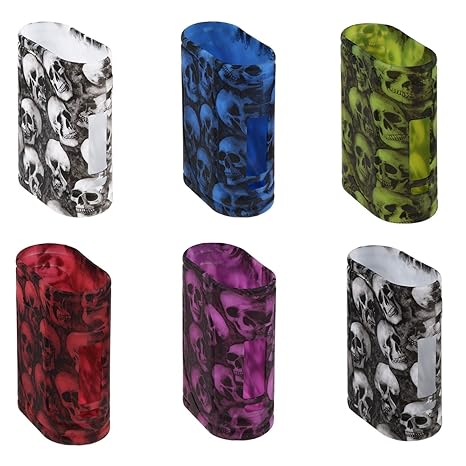 Schutzhülle für Eleaf iStick Pico 25 / 85W Akkuträger Skull Totenkopf Silikon Skin Hülle (Schwarz/Grau)