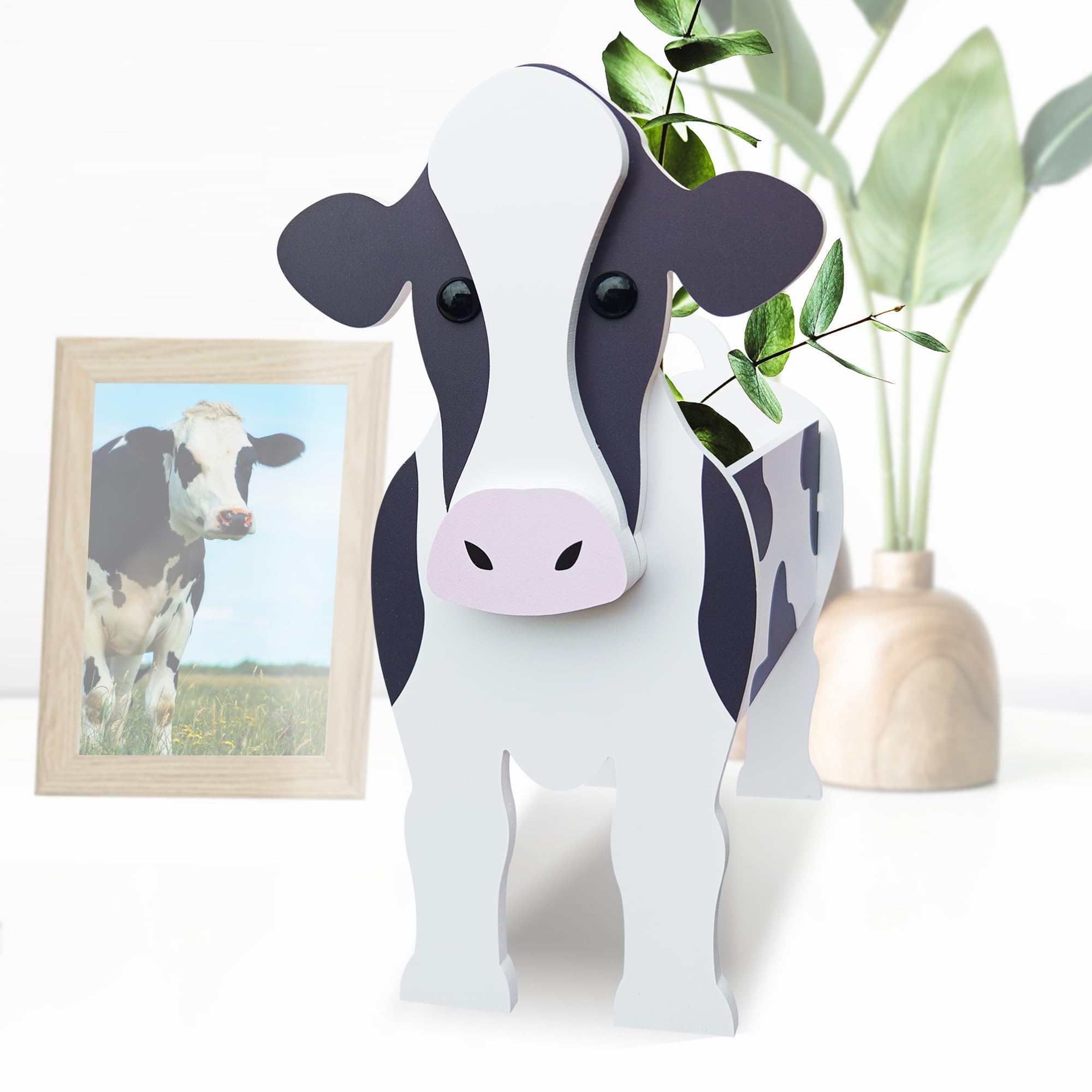 Photo 1 of Lnakio Dairy Cow Planter, Pet Shape Garden Pots Plant Pots for Indoor/Outdoor Gardens Decoration, Cute, Surprise Gifts/Souvenirs for Pet Lovers(Large)