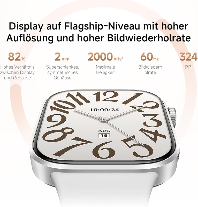 Redmi Watch 6, Smartwatch Damen, 24 Tage Akku, Schwarz