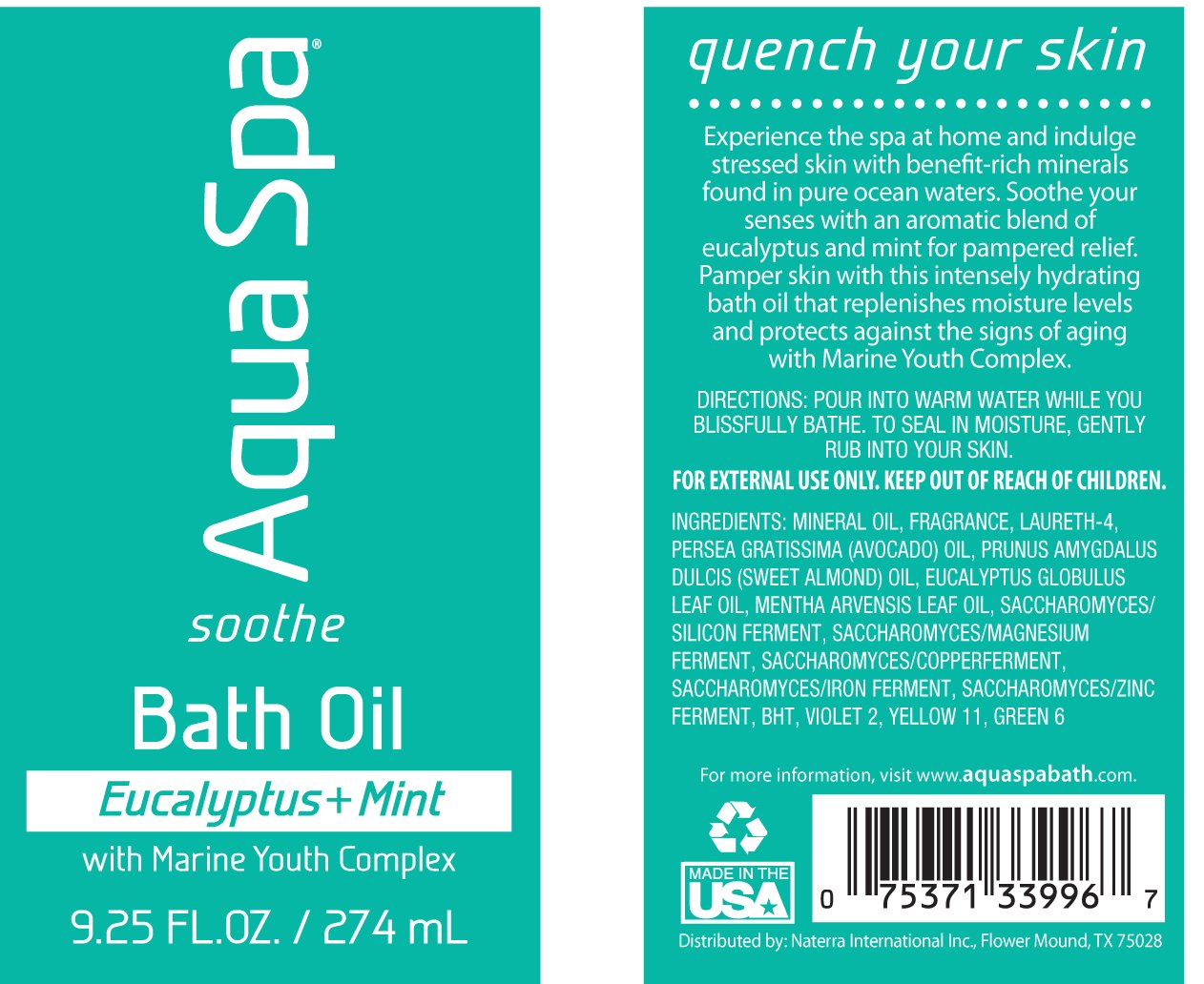 Aqua Spa Energize Bath Oil, 9.25 Fluid Ounce: Beauty