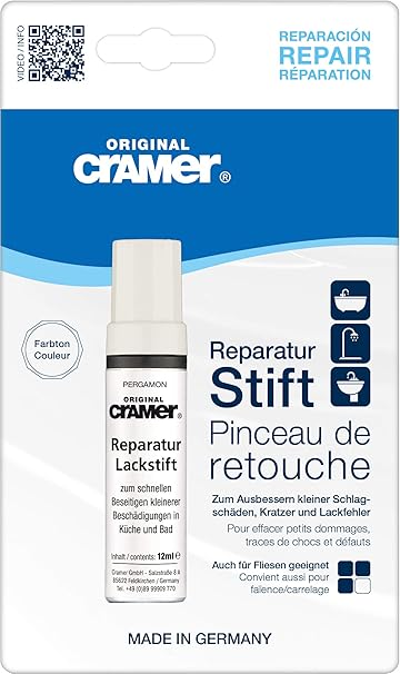 Lackstift für Sanitär (pergamon). Einkomponenten-Speziallack für Kratzer und Lackfehler im Haushalt