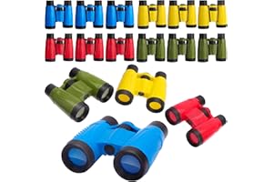 JOLLYFUN ASONA 12 PCS Binoculars for Kids with Neck String, Bulk Toy Binoculars Nature Exploration Toys Safari Jungle Animal Theme Party Favors for Bird Watching Camping Hunting Hiking Supplies