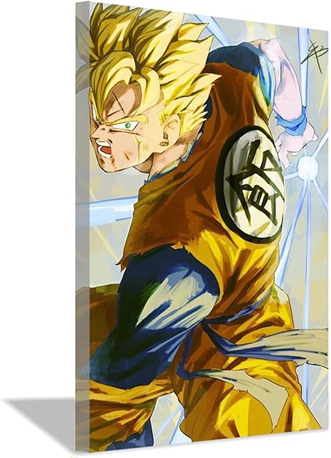 Amazon Co Jp 版画アニメ孫悟空キャンバス絵画モジュラー画像現代の家の装飾少年寝室の壁のポスターx30cm 8x12inch フレームレス ホーム キッチン