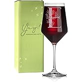 Personalized Wine Glass, Initial Monogrammed A-Z Crystal Wine Glass, Customized Gift for Women Her Mom Friend Sister Wife Bridesmaid Nurse, Unique Christmas Birthday Gifts (E)