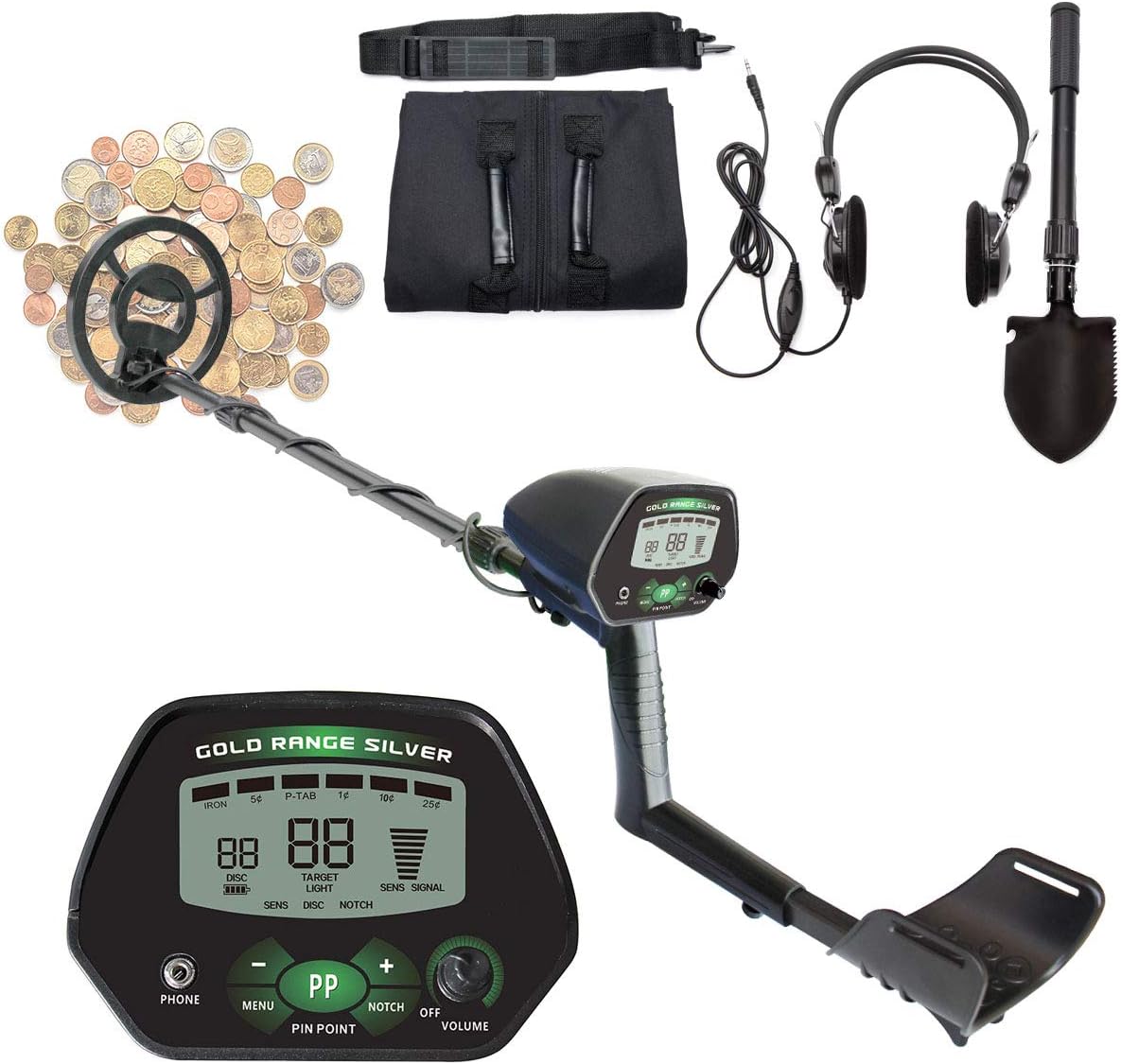 Metal Detector for Adults & Kids, High Accuracy Adjustable Light