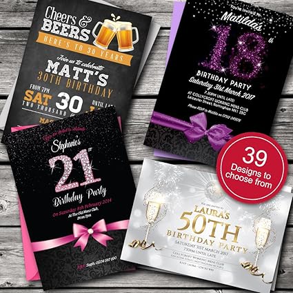 Modelos De Tarjetas De Invitacion Para Cumpleaños De 18 Años - Tarjetas