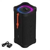 Skullcandy Terrain XL 2 Portable Bluetooth Speaker, IPX7, 18H Battery | Water-Resistant, Multi-Link up to 99 speakers, LED Light Show, Wireless, Rechargeable Battery, Carry Strap, Lightweight