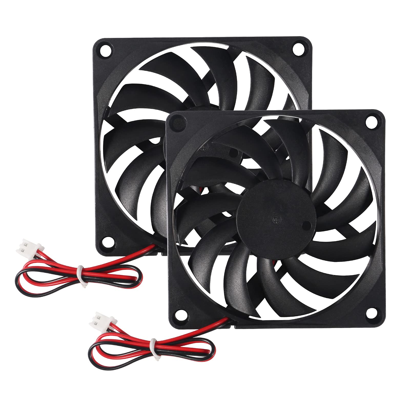 DORHEA 2Pcs DC 5V 8010 Fan 3D Printer 80x80x10 Brushless Cooling Fan 80MM for Makerbot for Ardu ino 3D Printer PC CPU Computer Case Fan Cooler