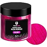 Hot Pink Mica Powder for Epoxy Resin 56g / 2oz. Jar - Techarooz 2 Tone Resin Dye Color Pigment Powder for Lip Gloss, Nails, Colorant for Bath Bombs & Soap Making