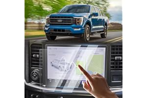 Sunsdrew 2PCS F150 Screen Protector for 2021-2024 Ford F-150/2022-2024 F150 Lightning 12-inch Touchscreen Protector 9H Navigation Display Tempered Glass F150 Accessories