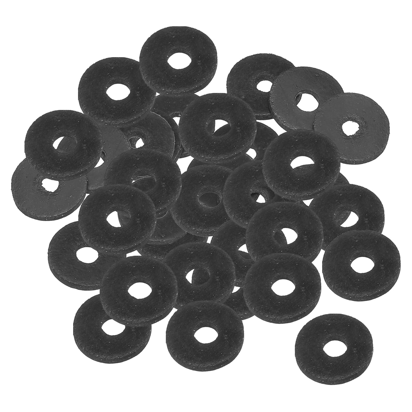 PATIKIL M5 Rubber Flat Washer, 80 Pack 5mm ID 18mm OD 2mm Thick Sealing Spacer Gasket Ring for Faucet Pipe Water Hose Fastener Bolt, Black — image 1