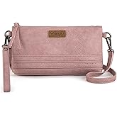 Wrangler Wristlet Wallet for Women, Zipper Wallet with Card Slots, Small Crossbody Wallet with Wrist Strap