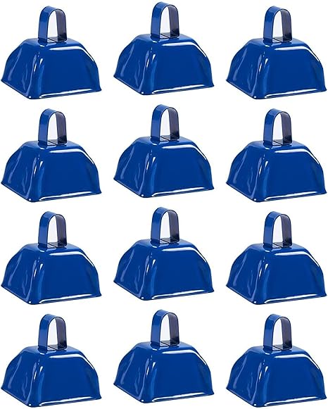 Amazon ハンドル付きメタルカウベル ブルーノイズメーカー 3 2 8インチ 12ベル チャイム 楽器 音響機器