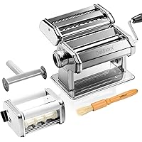 Delihom Pasta Maker - Stainless Steel Pasta Machine, Cutter, Ravioli Attachment and 4 Piece Pasta Roller Accessories for…