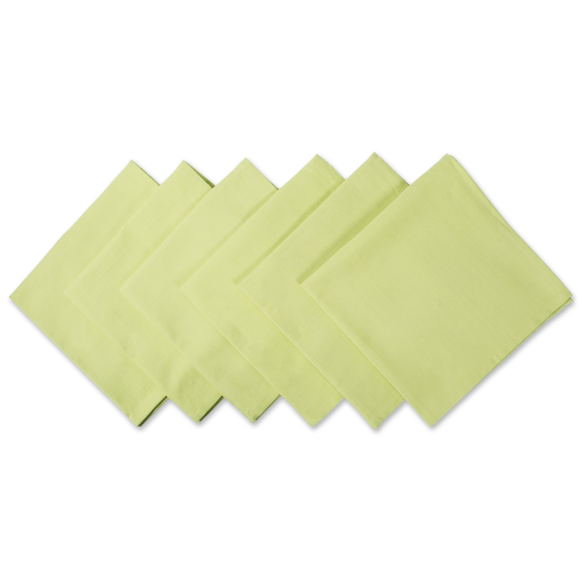 DII Cotton, Machine Washable, 20x20 Inch, Fresh Green, 20" x 20" (Set of 6)
