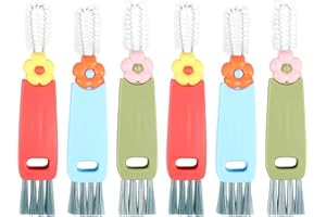 BXUYAOXMC 6Pcs Cup Lid Cleaning Brush Multifunctional Bottle Gap Cleaner Brush 180° Rotatable Cup Lid Gap Cleaning Brush Set Hangable Cup Crevice Cleaner Portable 3 Colors Cup Lid Cleaner for Bottle Cleaning