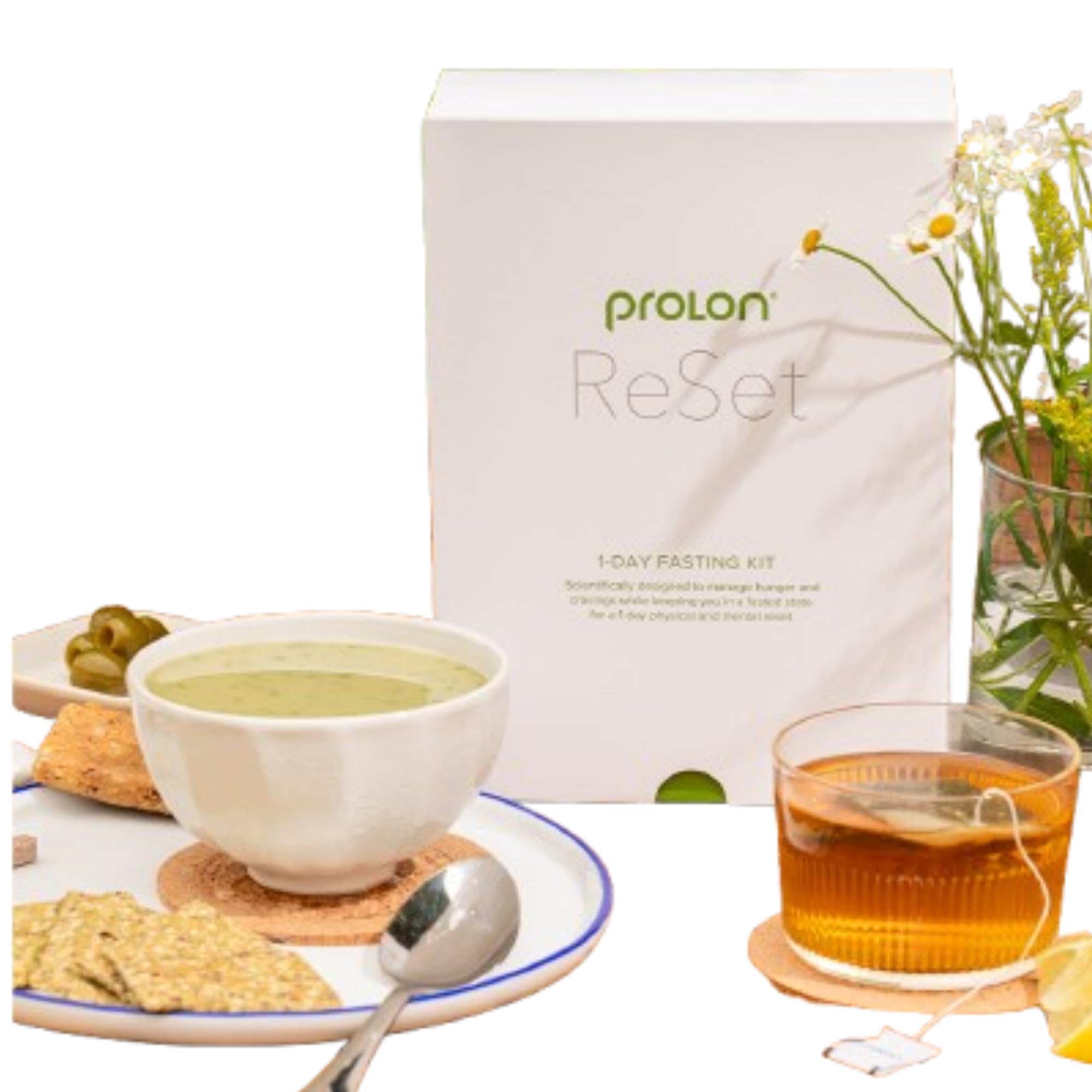 ProLon Reset 1 Day Kit | Fasting Nutrition Program for Intermittent Fasting & Detox | Low Carb, Gluten-Free, Plant Based Pre Packaged Meals | Supports Metabolic Health & Fat Breakdown | Version 1