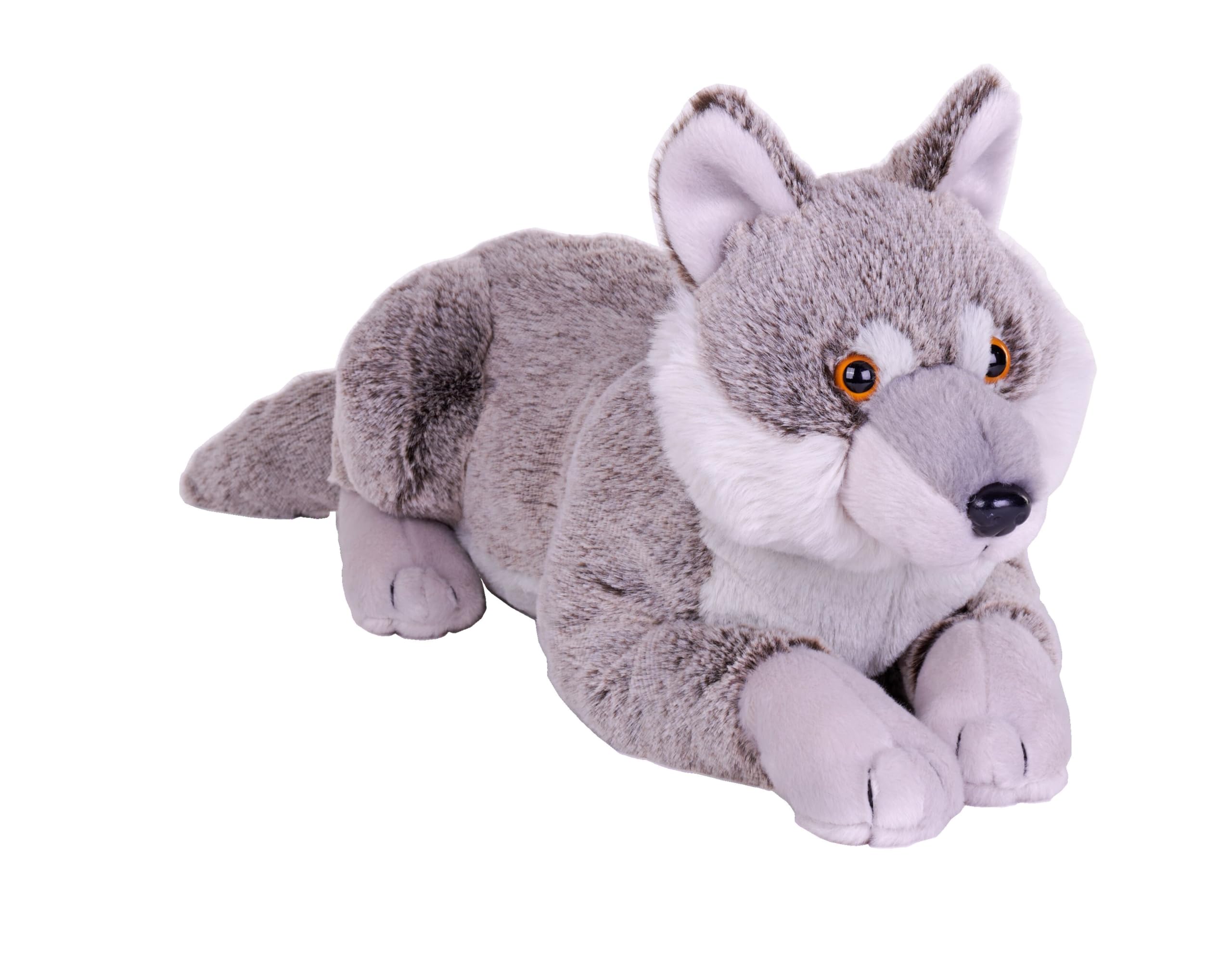 Wild Republic Earthkins Wolf, Stuffed Animal, 15 Inches, Plush Toy, Fill is Spun Recycled Water Bottles, Eco Friendly