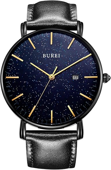 burei men's fashion minimalist wrist watch