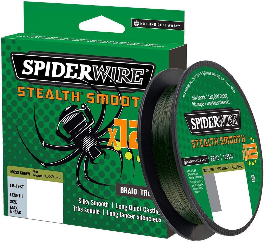 SpiderWire Stealth Smooth 12 Braid -Moss Green - 0.07mm - 6.0kg - 150m