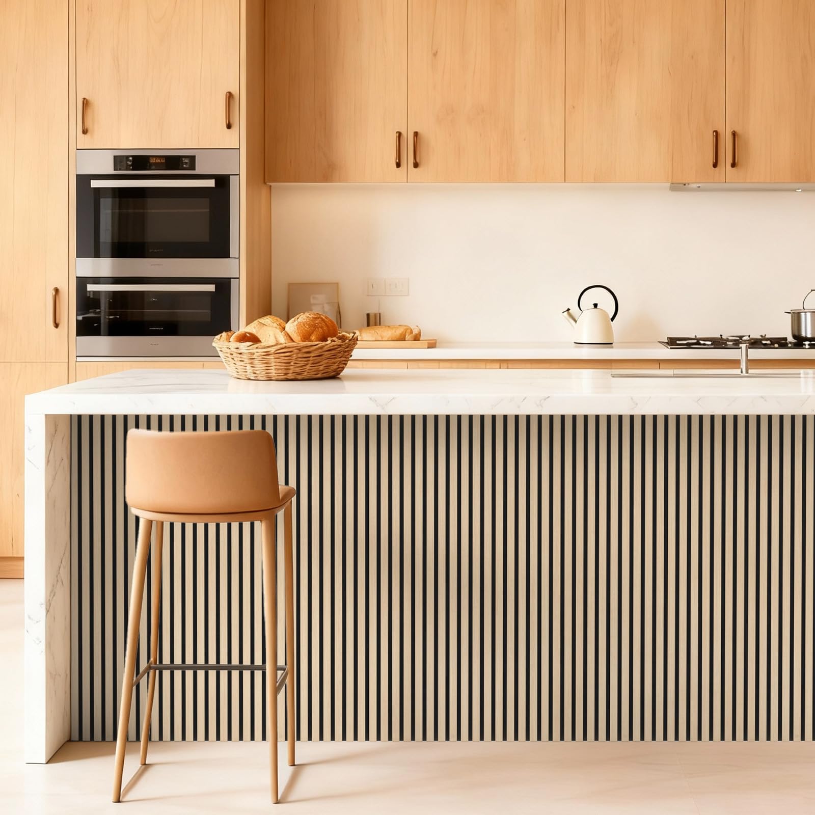 TONOR Akustikpaneele holz, 10 Stück 120x60 cm - 7.2m² Wandpaneele holz Holzpaneele wand als Schallschutzplatten, Wandverkleidung Holzoptik für Wanddeko Wohnzimmer, Büro, Küche, Eiche 8