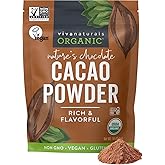 Organic Cacao Powder, Unsweetened, 1 lb (454 g) &ndash; Rich Dark Chocolate Flavor, Perfect for Baking, Smoothies &amp; Hot Chocolate &ndash; Vegan, Keto, Paleo, Non-GMO &amp; Gluten-Free Cocoa Powder