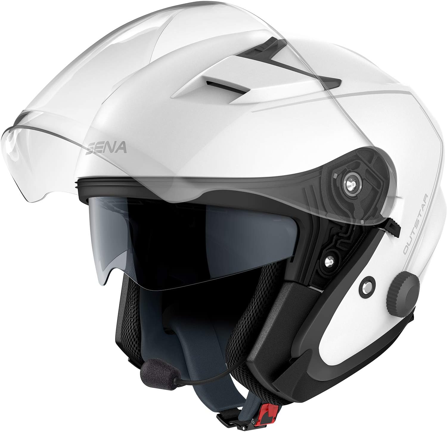 Sena OUTSTAR-GW00S Smart Helmet, Gloss White, S - Image 3