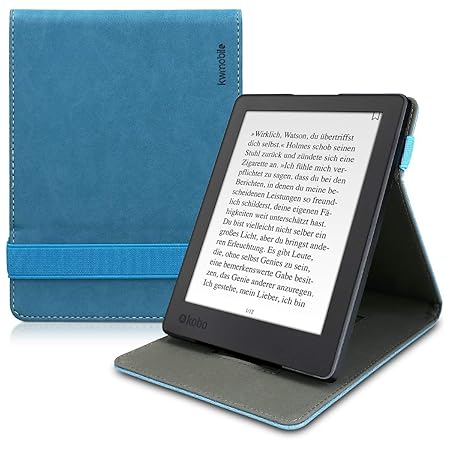 kwmobile Kobo Aura H2O Edition 2 Hülle - Schlaufe Ständer - e-Reader Schutzhülle für Kobo Aura H2O Edition 2
