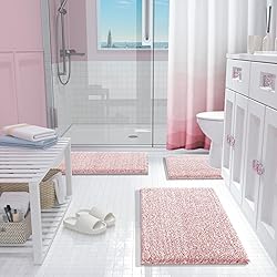 Yimobra Bathroom Rugs Non Slip Washable