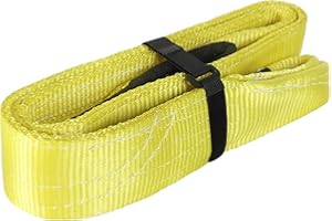SUMPLUCT Lift Sling Straps,3"x 12' 2-Ply Heavy Duty Flat Eye Lifting Sling Straps, Lift Strap for Hoist Tow Rigging Securing Moving, Web Winch Strap for Trailer, Truck 9000 Vertical, 7300 Choker, 18000 Basket