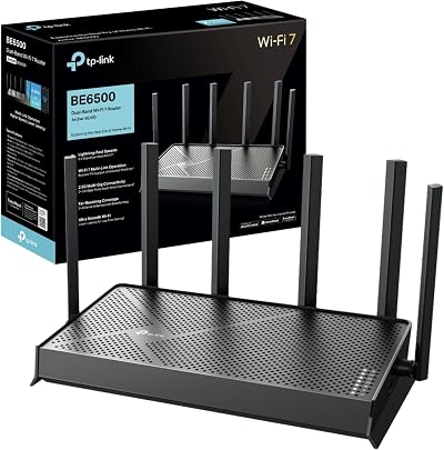 TP-Link Archer BE400 BE6500 WiFi 7 Router 6.5Gbps 2.5Gbps WAN/LAN Mesh