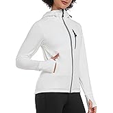 Little Donkey Andy Women's Winter Lightweight Warm Fleece Running Jacket Breathable Thumbholes Thermal Hiking Jacket