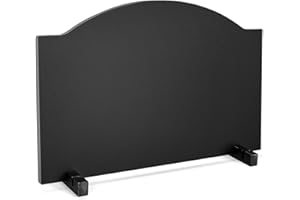 INNO STAGE 26" Fireplace Back Plates - Iron Fireback with Feet, Fireplace Wall Protection, Fireplace Heat Reflect, Black