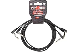 Pig Hog PHLSK3BK Low Profile Patch Cables 3ft 2pk