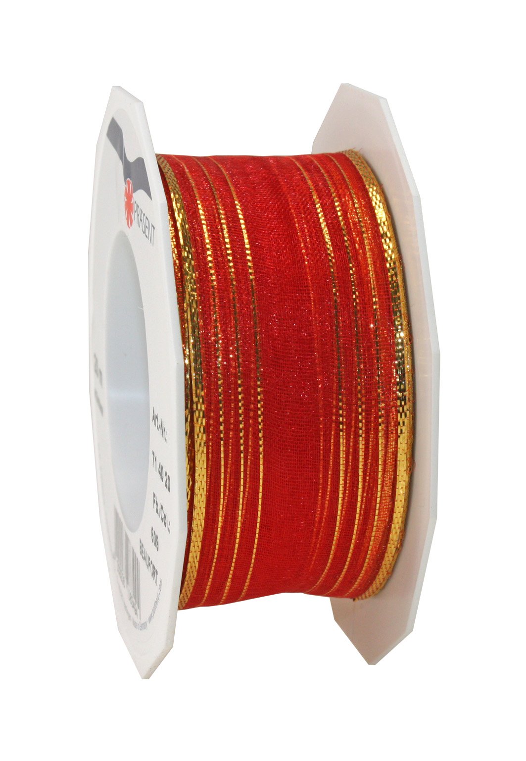 Präsent - Beaufort Organza Ribbon Red 20-m-Roll 40 mm width