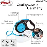 flexi Neon S Tape 5 m Black Neon Blue Retractable Dog Leash up to 15 kg view 2