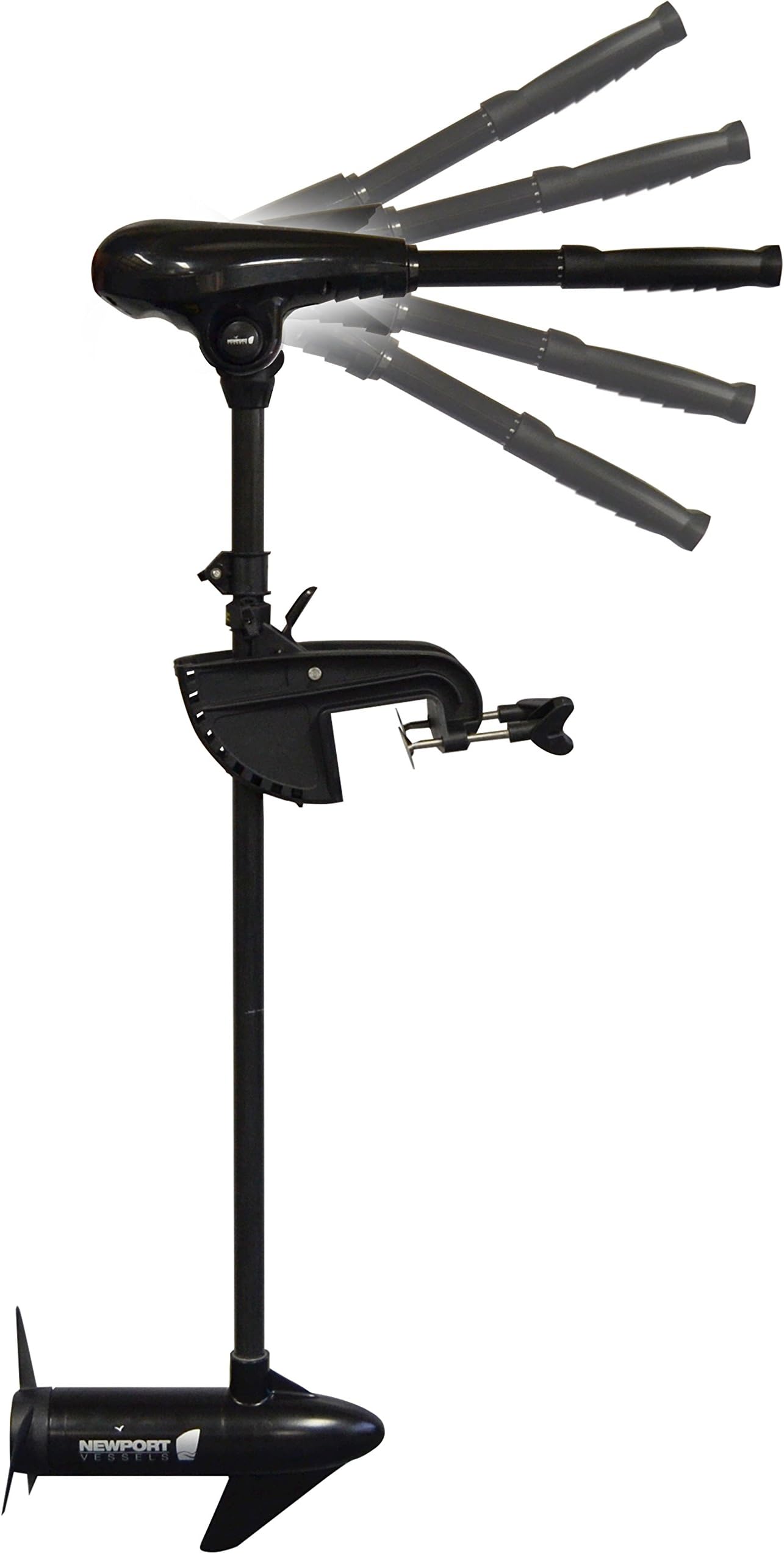 Newport Vessels X-Series 40lb Thrust Transom Mounted Saltwater Electric Trolling Motor w/LED Battery Indicator (36" Shaft)