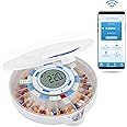 LiveFine Smart WiFi Automatic Pill Dispenser | 28-Day Medication Organizer Up to 9 Doses Per Day for Care Monitoring with Locking Key, Adjustable Light/Sound Alarms for Prescriptions & Vitamins