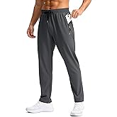 Pudolla Men's Lightweight Hiking Pants Quick-Dry Outdoor Sweatpants with Zipper Pockets for Casual Travel Athletic Workout