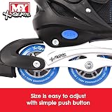 M.Y X-Skate Adjustable Blue Inline Skates Kids Middle EU 30-42 view 3