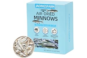 JADINGSFARM 4.5oz Natural Air-Dried Minnows Dog and Cat Treats, Grain-Free, High-Protein, Single-Ingredient Fish Snacks for Training​