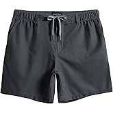 maamgic Men's 5/7 Inch Casual Classic Fit Shorts with Multi-Pocket Quick Dry Sports Shorts