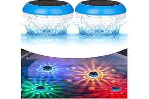 morxinle Solar Floating Pool Lights,Solar Pool Lights with RGB Color Changing Waterproof Floating Pool Lights for Pool Accessories,Outdoor LED Pool Lights That Float for Pool,Pond,Hot tub-2Pcs